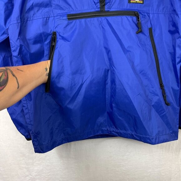 Vintage Sierra Designs Pullover Windbreaker Hoodie Mens M/L 1/2 Zip 90s Outdoor - Picture 4 of 12